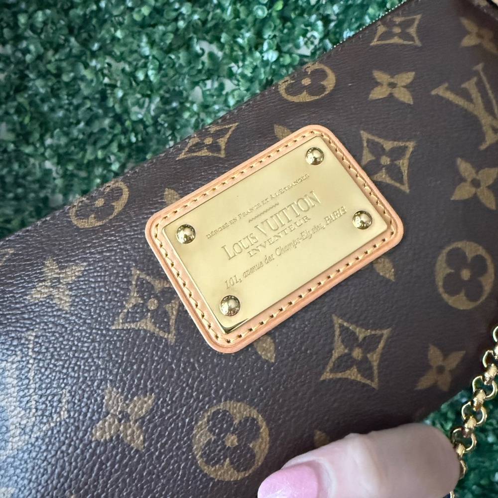 Louis Vuitton Sophie Brown Monogram Clutch / Pochette / Crossbody Bag Authentic - Picture 7 of 14